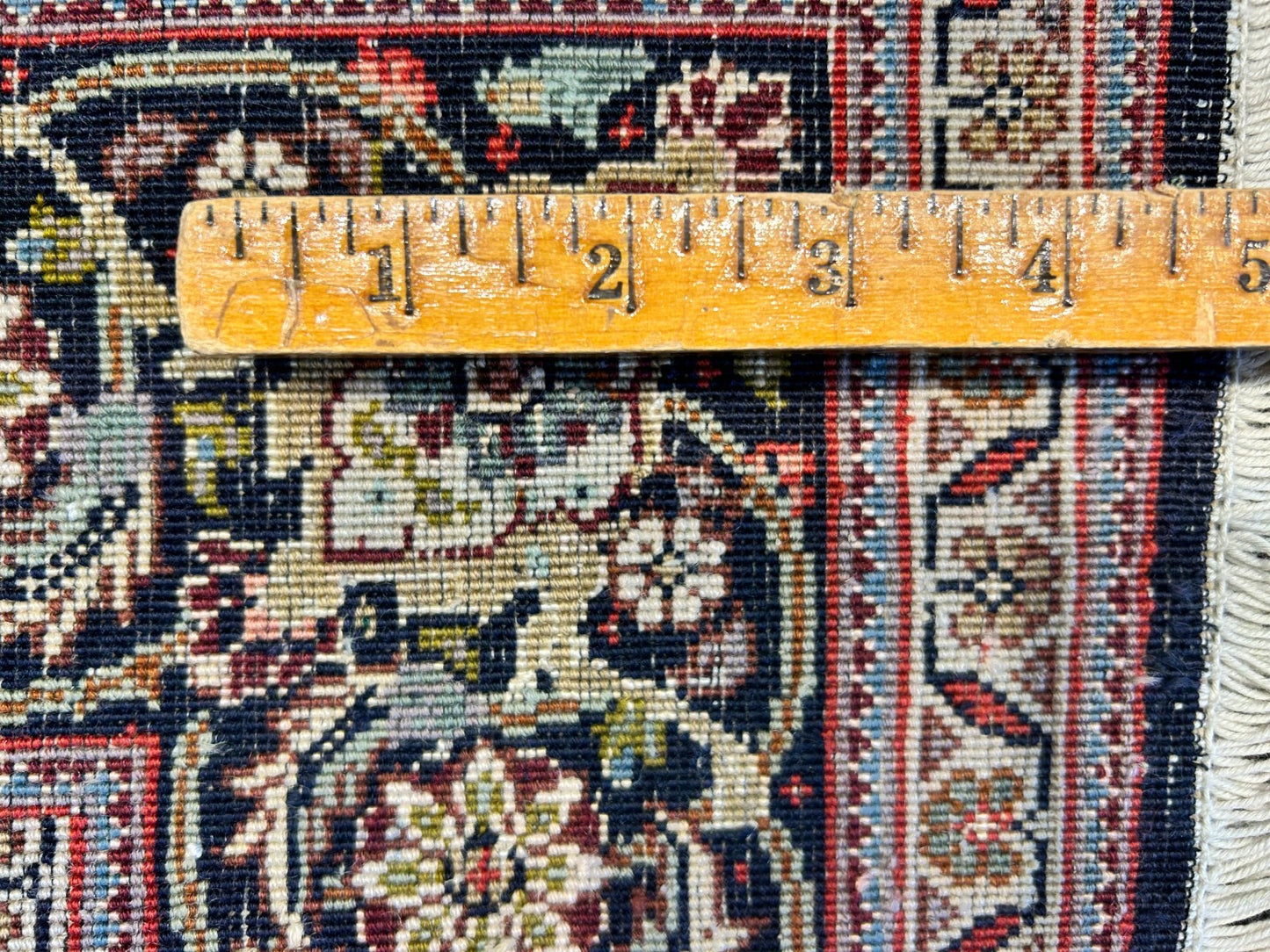 3'4"x4'8" Hand-Knotted 100% Wool Pile Tabrize Mahi Rug