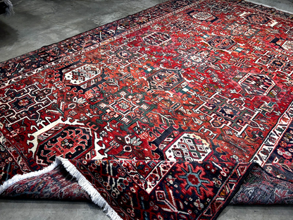 7'8" x 12' Hand-Knotted 100% Wool Pile Karaja  Area Rug - Carpet