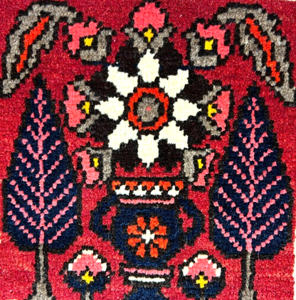 6'11"x10'3" Hand-Knotted 100% Lamb Wool Bakhtiarie Carpet - Area Rug