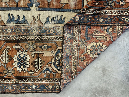 Collector Item- 10’5”x12’8” Old Antique Hand-Knotted Wool Pile Serapie Area Rug