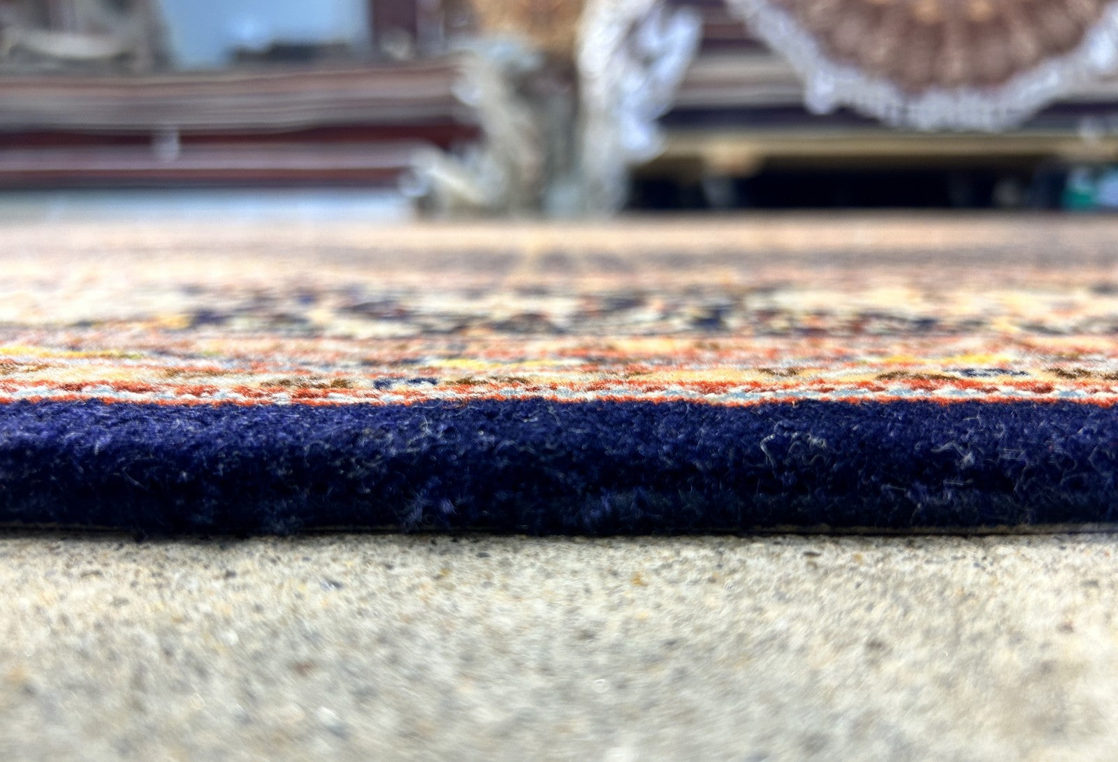 6'6"x9'9" Fine Hand-Knotted Wool & Silk Blend Tabrize Mahi Carpet - Area Rug