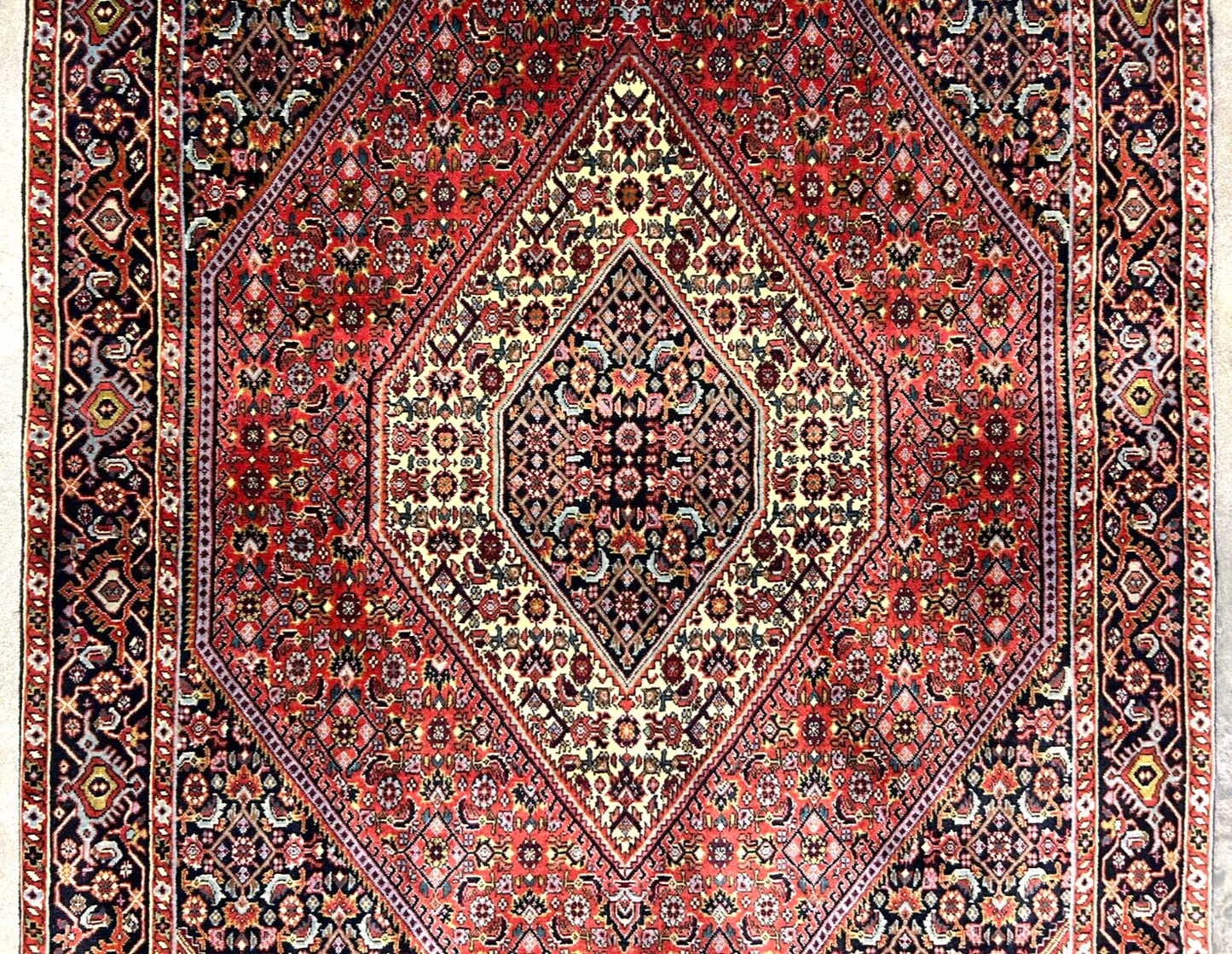 3'8"x5'8" Hand-Knotted 100% Wool Bidjare Carpet - Area Rug
