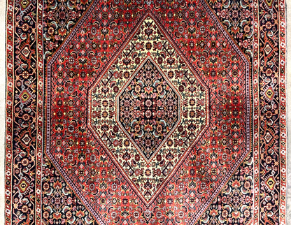 3'8"x5'8" Hand-Knotted 100% Wool Bidjare Carpet - Area Rug