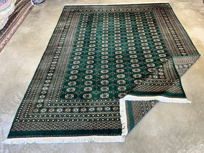 8'x10' Hand-Knotted 100% Wool Pile Bokhara Rug