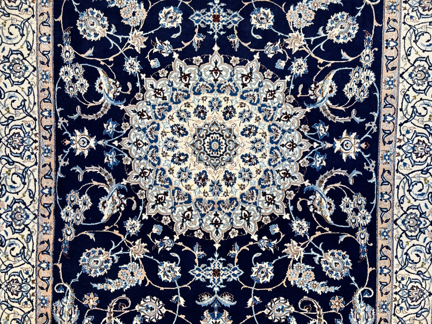 6'5"x10'1" Hand-Knotted Silk & Wool Blend Carpet - Naine Area Rug