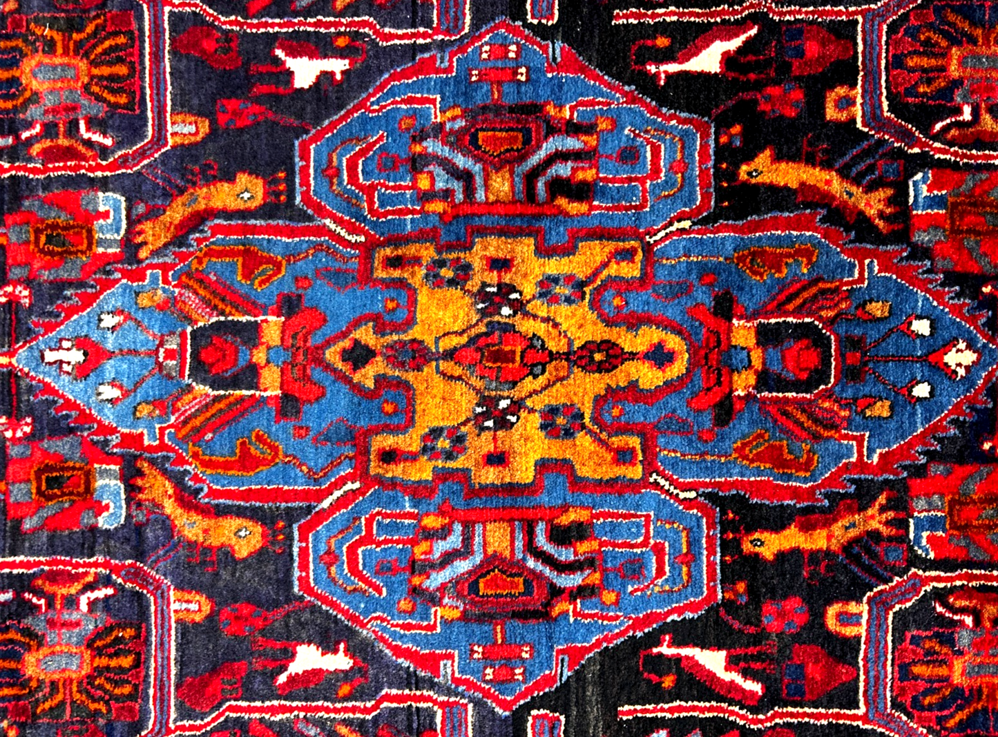 5'3" x 10'11" Hand-Knotted 100% Lamb Wool Pile Nahavande Area Rug - Carpet