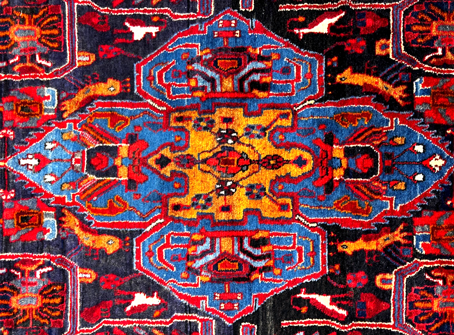 5'3" x 10'11" Hand-Knotted 100% Lamb Wool Pile Nahavande Area Rug - Carpet