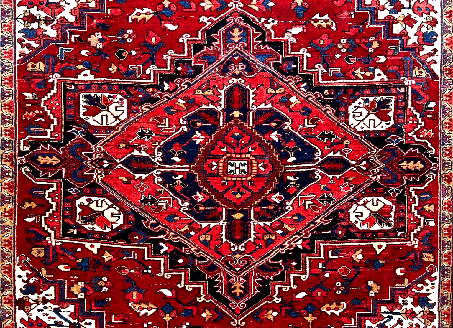 8'2" x 11'1'' Hand-Knotted 100% Wool Pile Herize Area Rug