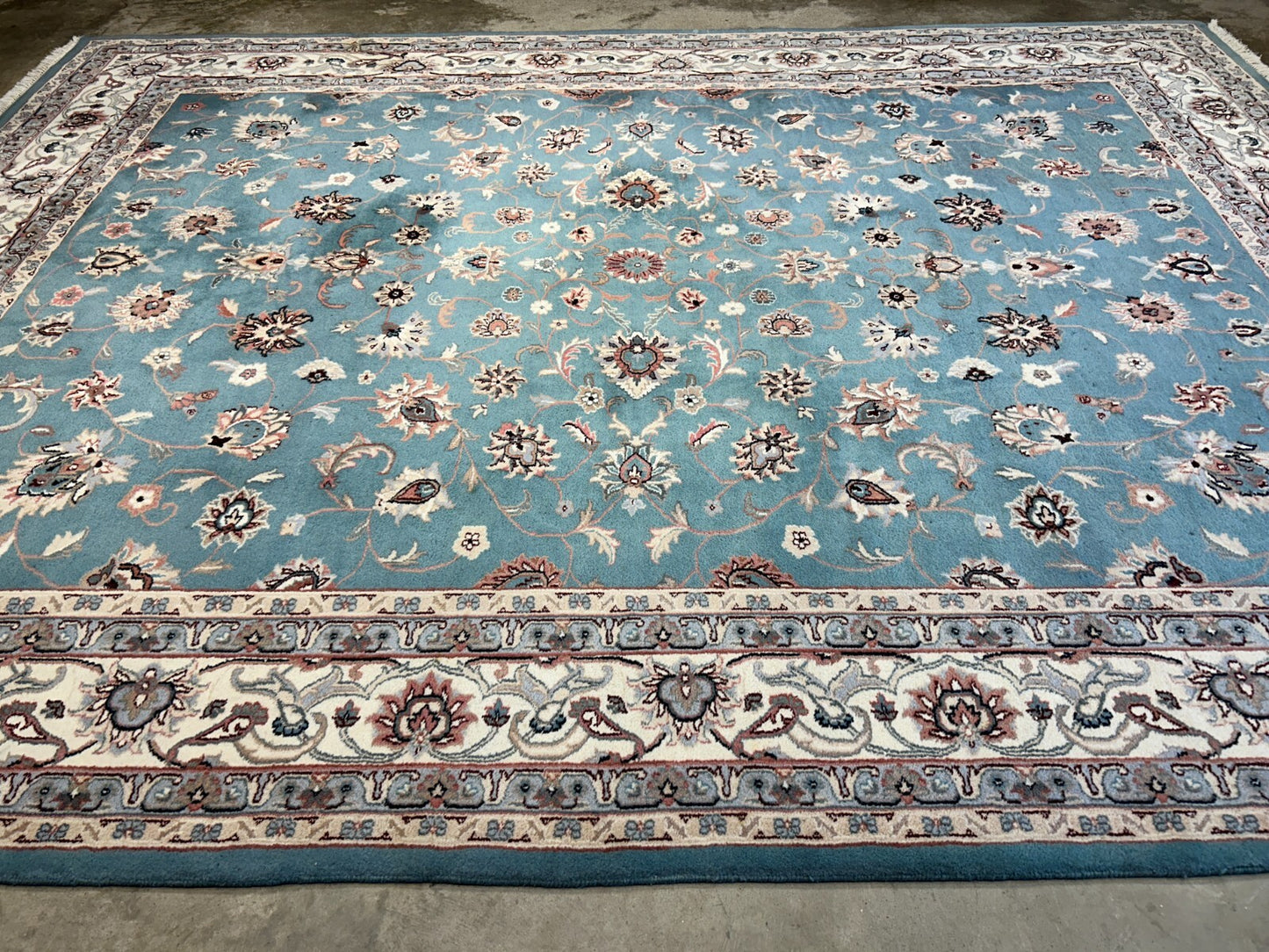 9'x12' Hand-Knotted 100% Wool Pile Kashane Design Carpet - Area Rug