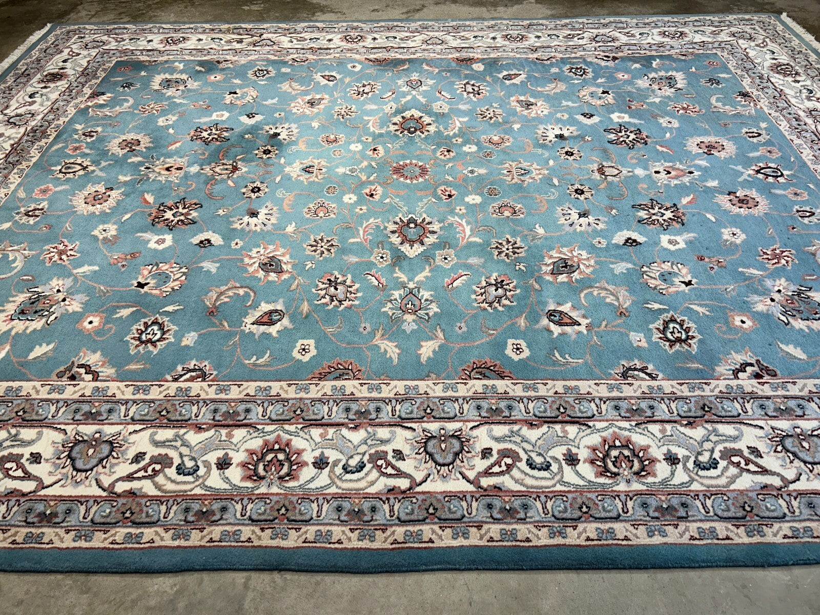 9'x12' Hand-Knotted 100% Wool Pile Kashane Design Carpet - Area Rug