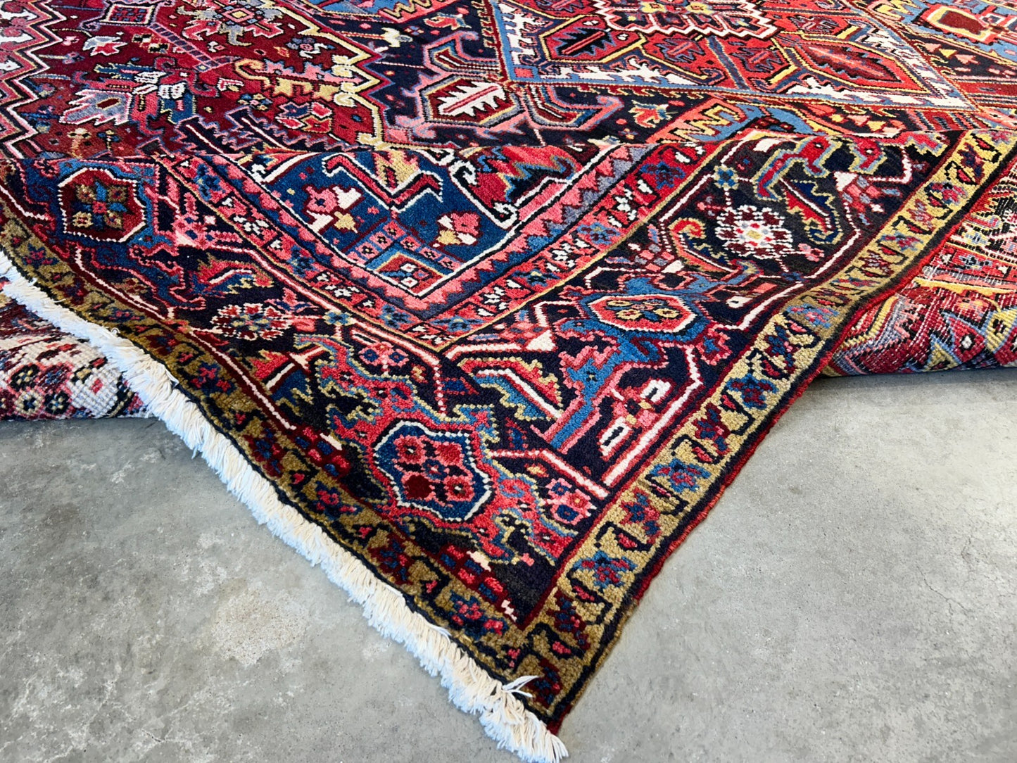8'10"x12'1" Hand-Knotted 100% Wool Pile Herize Rug