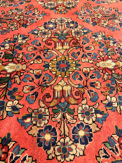 5'9"x8'2" Hand-Knotted 100% Wool Pile Sarouke Carpet - Area Rug