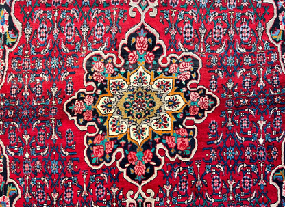 6'7"x10'6" Hand-Knotted 100% Wool Pile Bidjare Carpet - Area Rug