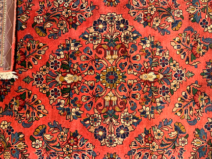 5'9"x8'2" Hand-Knotted 100% Wool Pile Sarouke Carpet - Area Rug