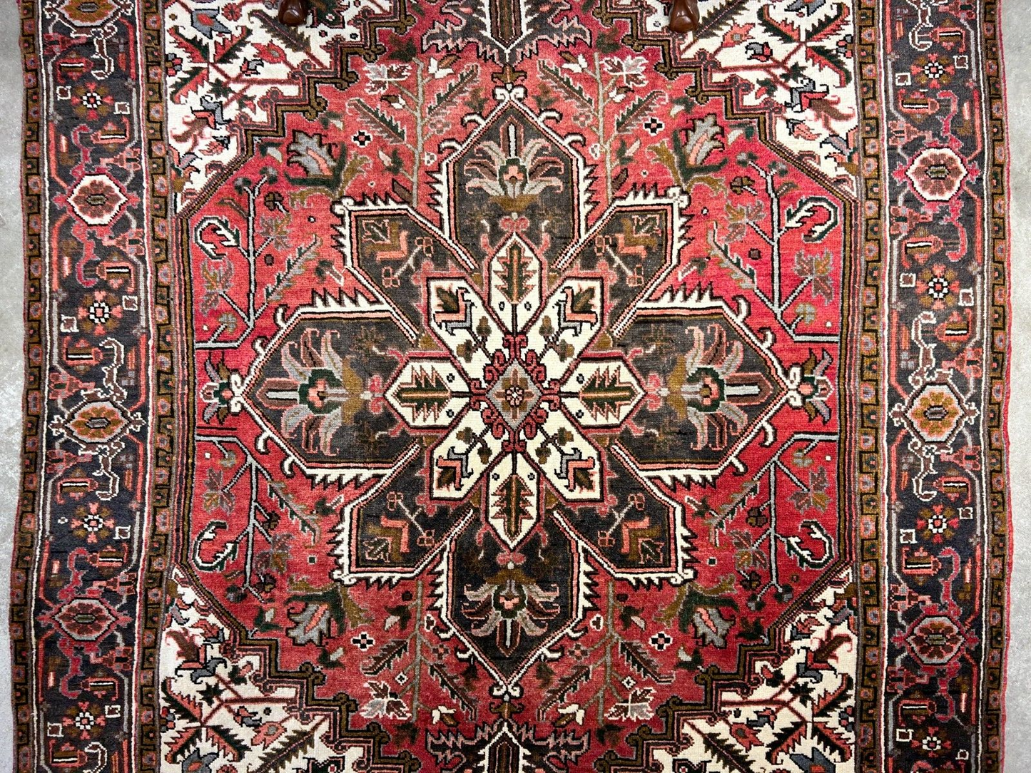 6'7"x9'5" Hand-Knotted 100% Wool Herize Carpet - Area Rug