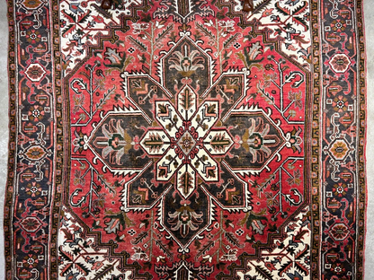6'7"x9'5" Hand-Knotted 100% Wool Herize Carpet - Area Rug