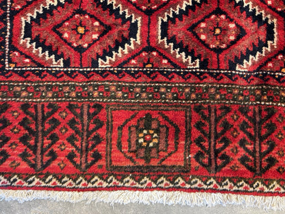 3’3”x6’2” Hand-Knotted 100% Wool Balouchi Area Rug - Carpet