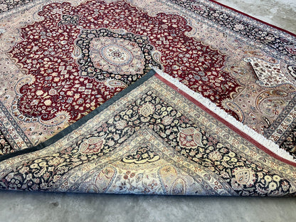 9'x12' Hand-Knotted 100% Wool Pile Tabrize Carpet - Area Rug