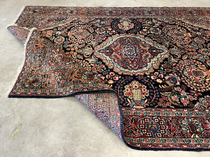 4'8"x7' Antique Hand-Knotted 100% Wool Pile Josane Area Rug - Carpet