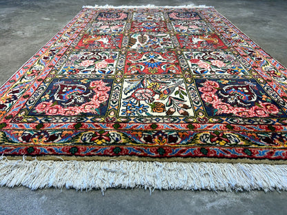 3'5"x5'2" Hand-Knotted 100% Lamb Wool Bakhtiarie Carpet - Area Rug