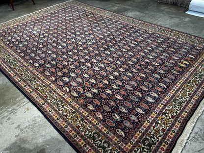8'x11' Hand-Knotted 100% Wool Pile Hereke Area Rug - Carpet