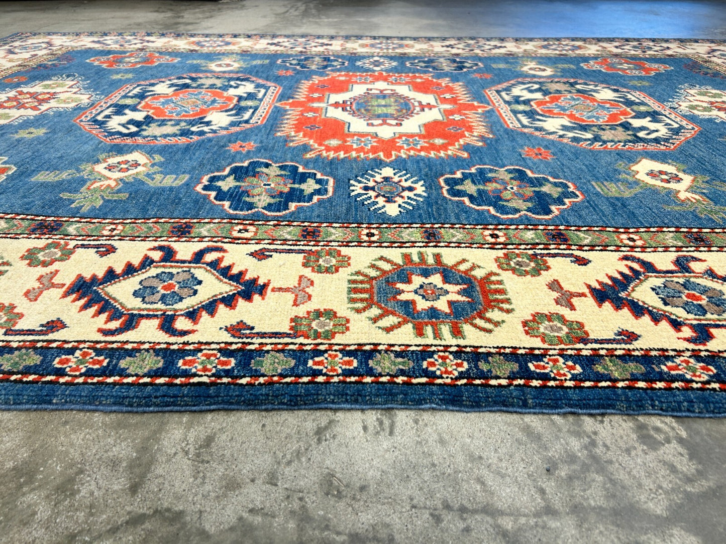 6'x8'8" Hand-Knotted 100% Wool Carpet - Fine Kazak Area Rug