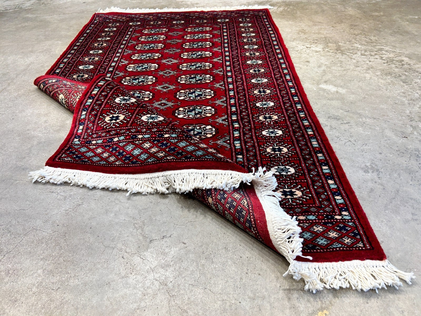 3'x5' Hand-Knotted 100% Wool Pile Bokhara Rug