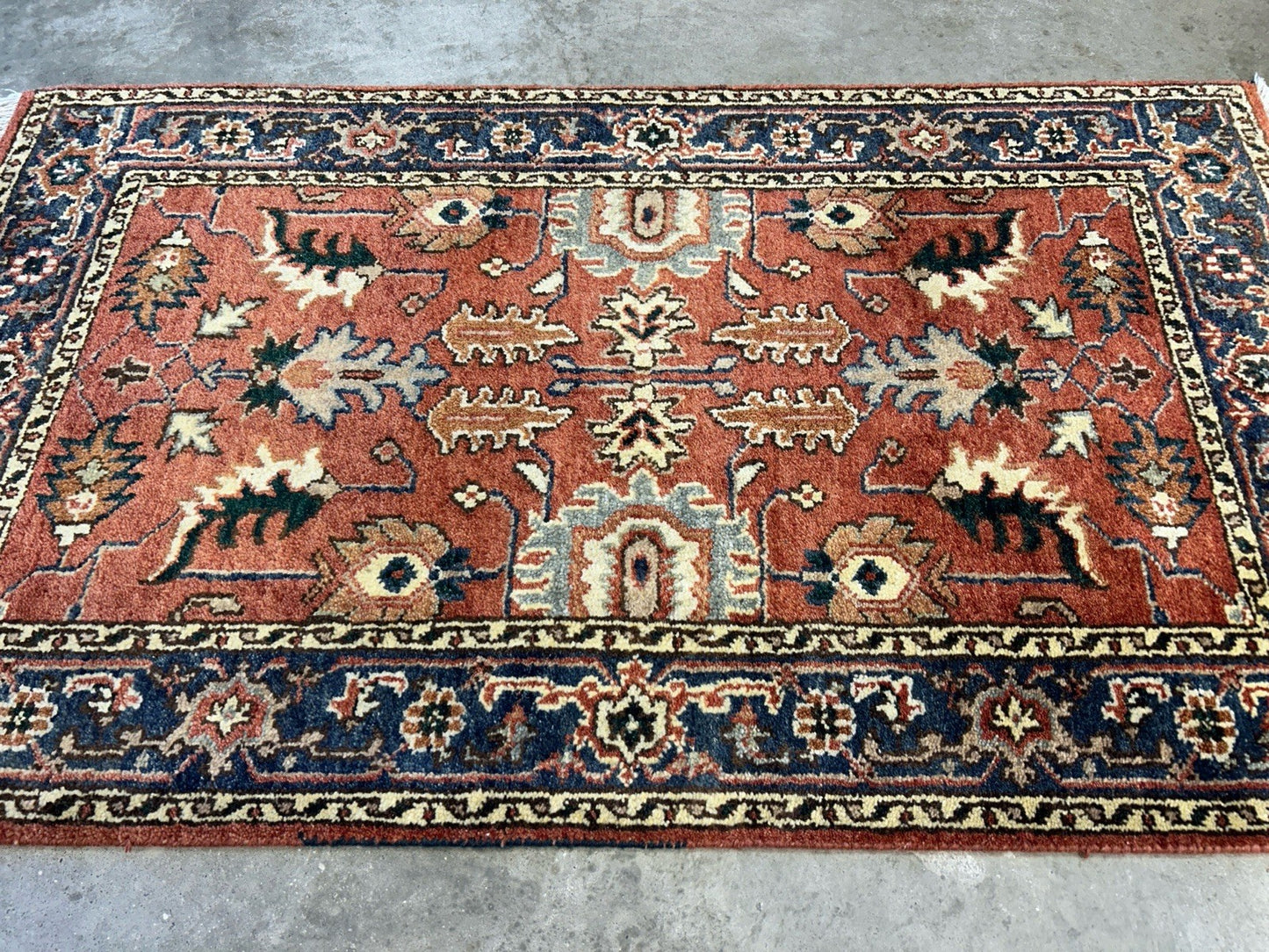 3’1”x5’1” Hand-Knotted 100% Wool Indoserapi Area Rug - Carpet