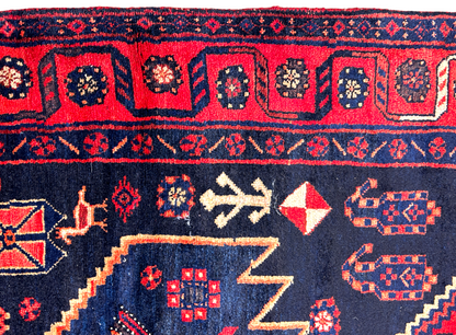 4'7" x 9'5" Hand-Knotted 100% Wool Carpet - Bidjare Area Rug