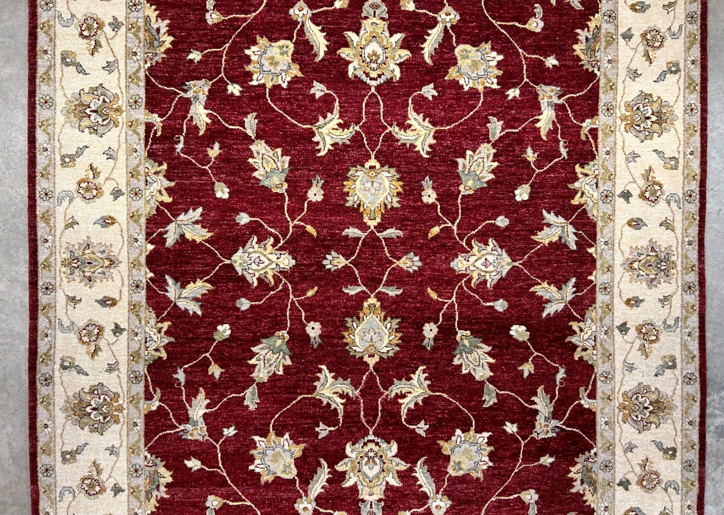 6'7"x9'9" Hand-Knotted 100% Wool Pile Indian Agra Carpet - Area Rug