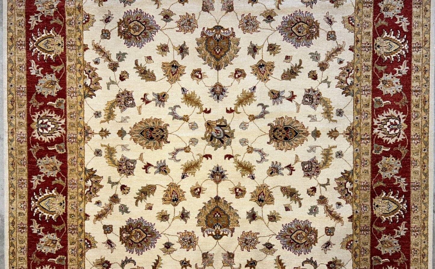 9'x12' Hand-Knotted 100% Wool Pile Kashane Design Carpet - Area Rug