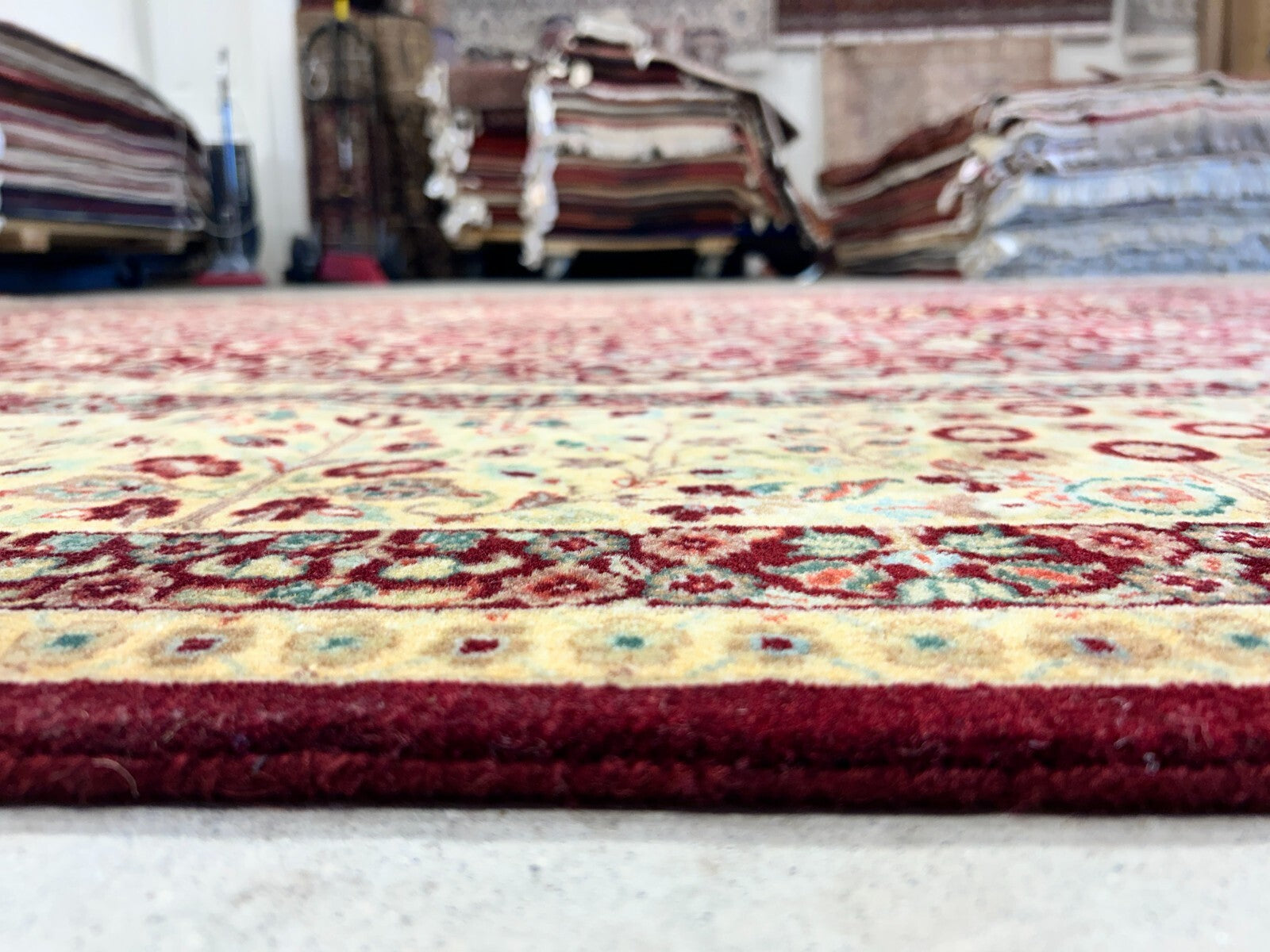 9'x12' Hand-Knotted 100% Lamb Wool Pile Persiane Design Carpet - Area Rug