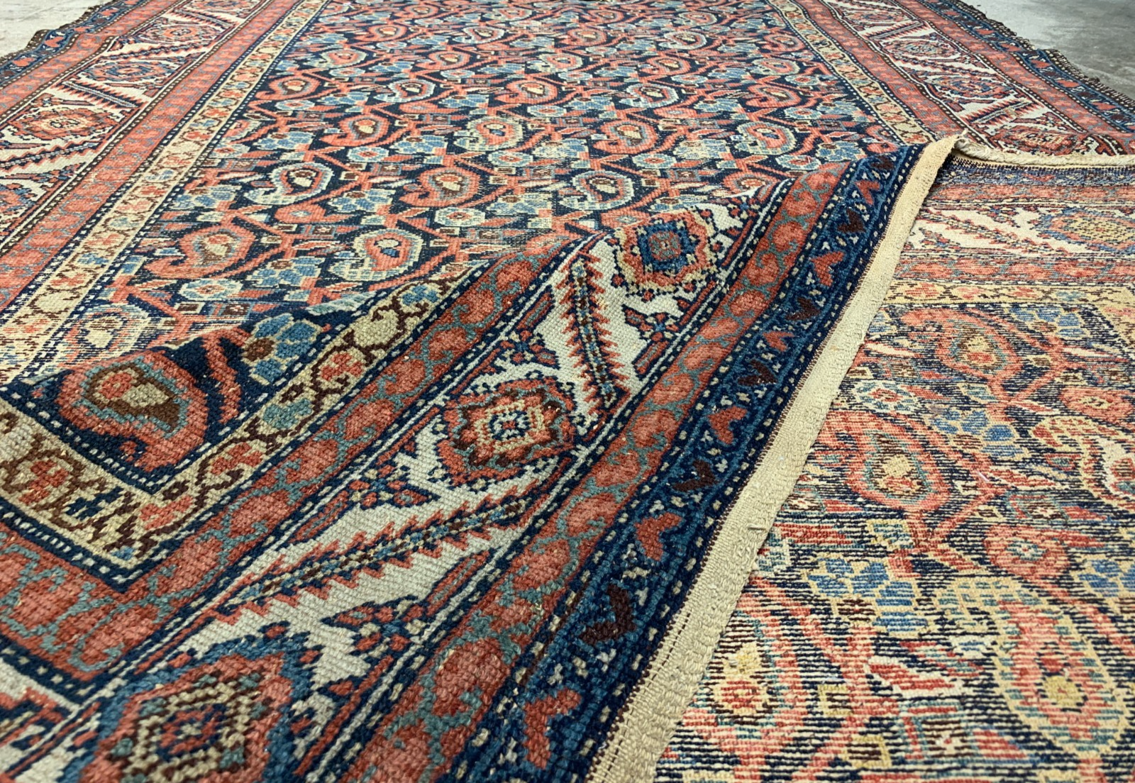 5'x11'2" Antique Hand-Knotted 100% Wool Pile Malayeri Runner Rug - Carpet