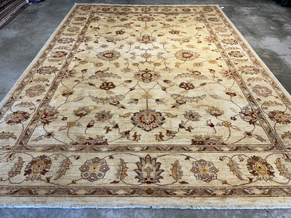 8'10"x12' Hand-Knotted 100% Wool Pile Oriental Rug