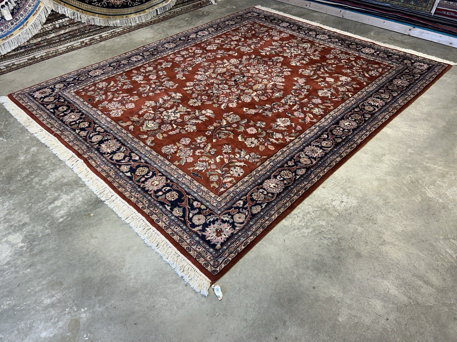 8’1”x9’11” Hand-Knotted 100% Wool Pile Oriental Area Rug - Carpet