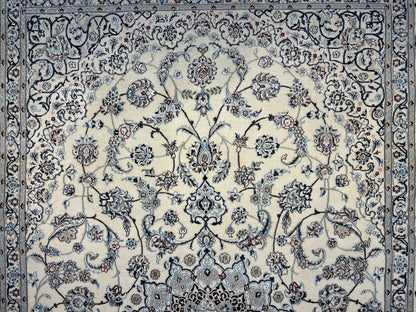 5'7"x9' Extra Fine Hand-Knotted Wool & Silk Naine Rug