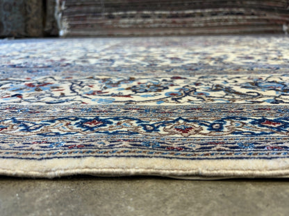 10'3"x14'1" Extra Fine Hand-Knotted Wool & Silk Naine Rug