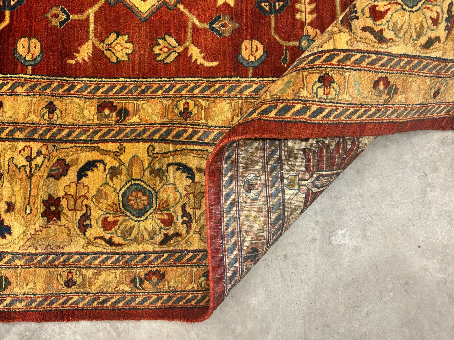 11'11"x15'5" Hand-Knotted 100% Wool Pile Herize Area Rug - Carpet