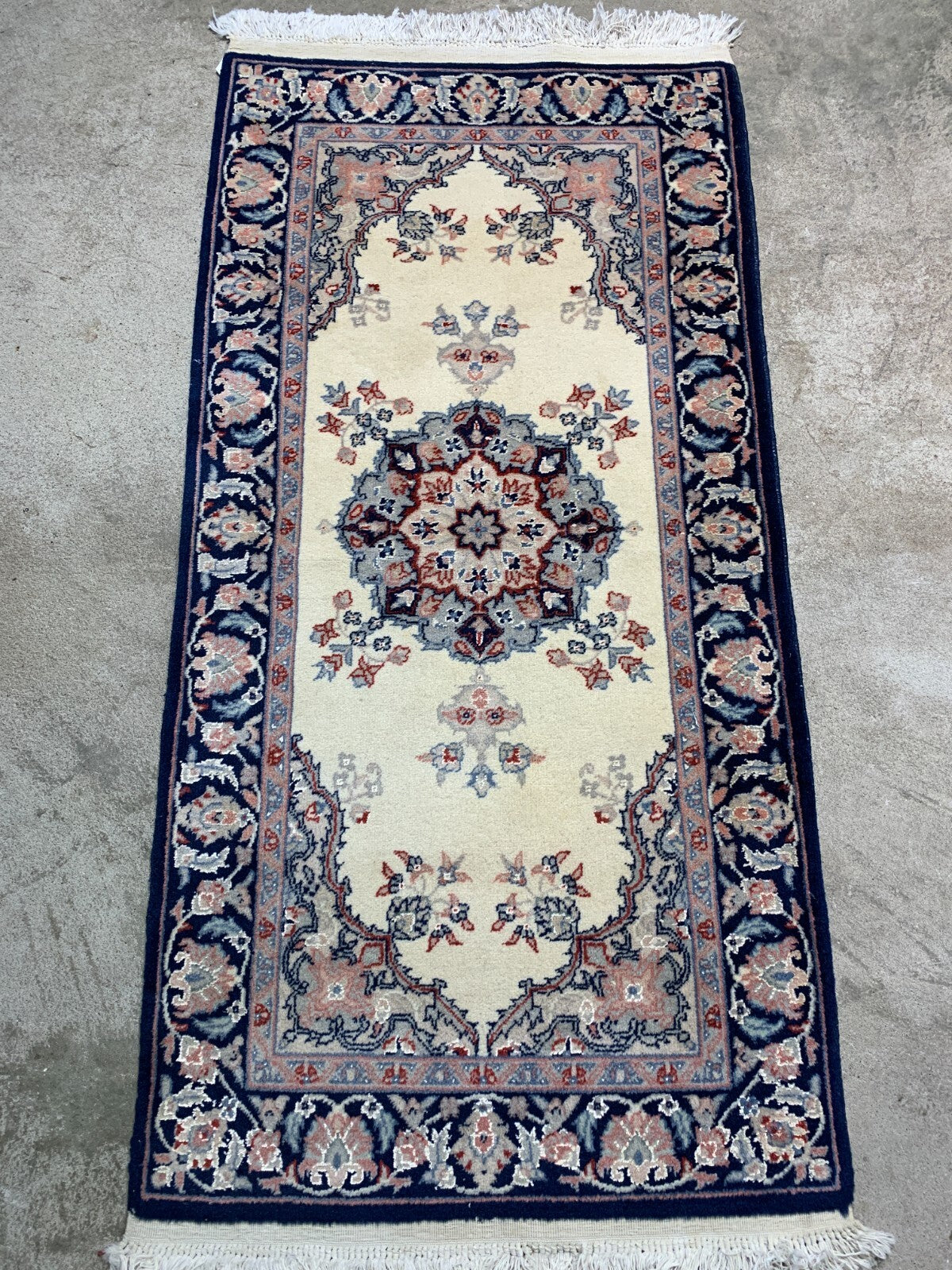 2'x4' Hand-Knotted Wool Oriental Rug - Area Carpet