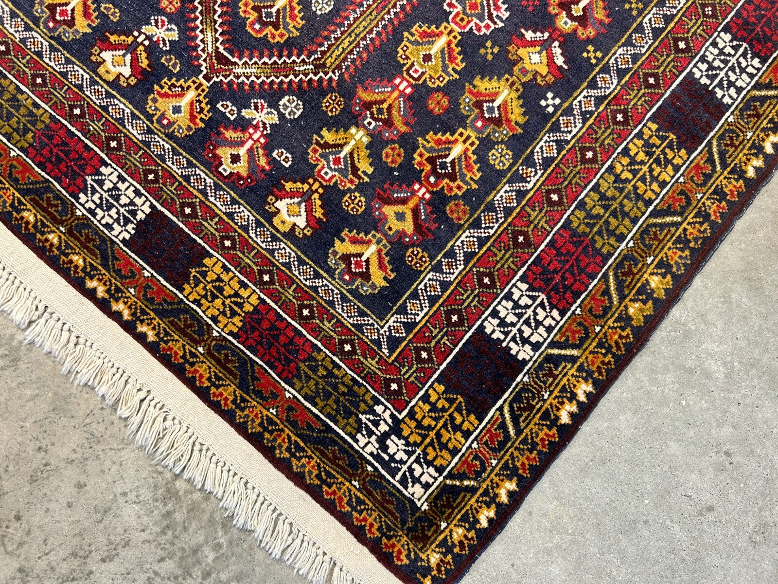 6'5"x8'9" Hand-Knotted 100% Wool Pile Balouchi Carpet - Area Rug