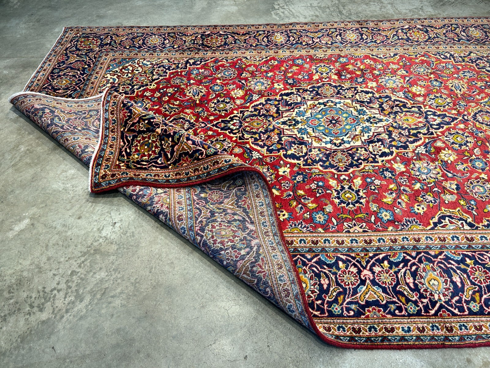 6'4"x9'11" Hand-Knotted 100% Wool Pile Kashanne Carpet - Area Rug