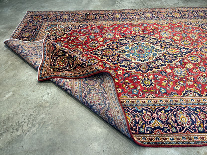 6'4"x9'11" Hand-Knotted 100% Wool Pile Kashanne Carpet - Area Rug