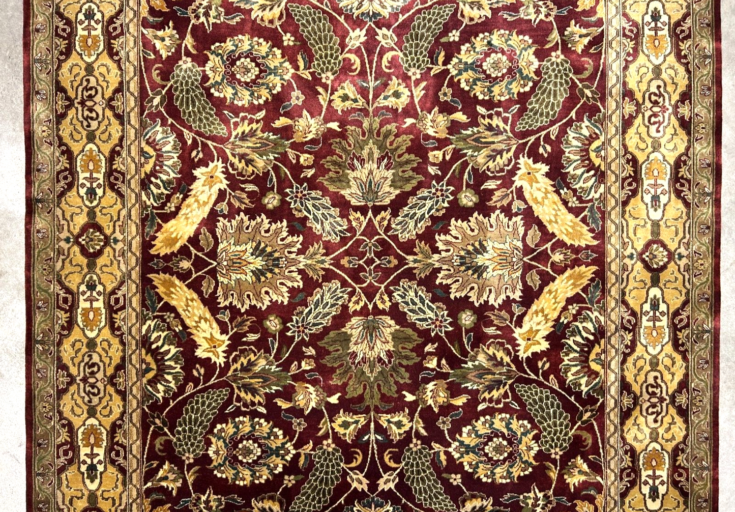 7'x10' Hand-Knotted 100% Wool Pile Agra Carpet - Area Rug