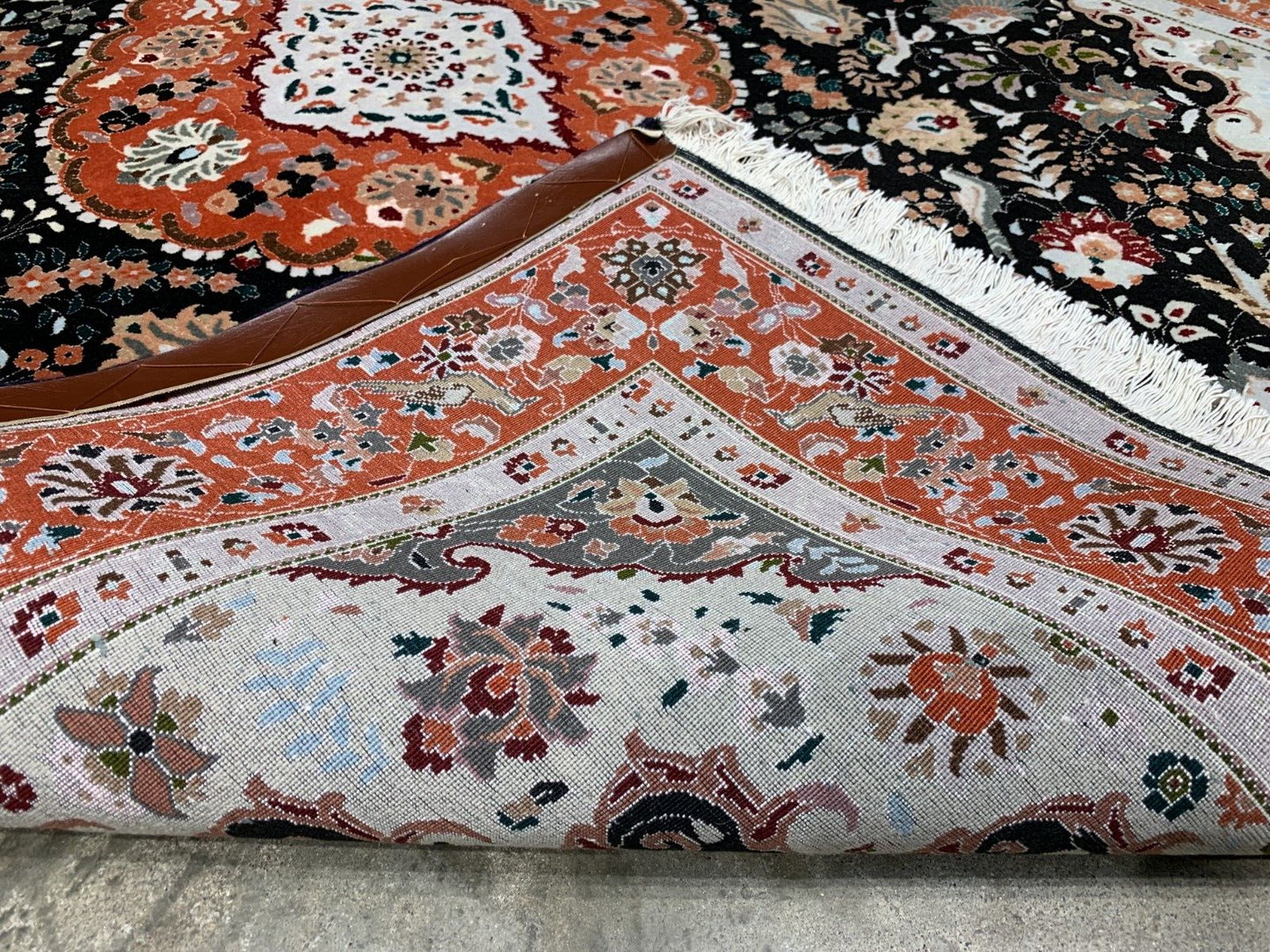 5'x6'7" Very Fine Hand-Knotted Wool & Silk Blend Tabrize Carpet - Area Rug