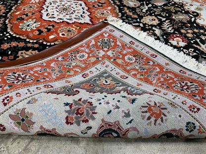 5'x6'7" Very Fine Hand-Knotted Wool & Silk Blend Tabrize Carpet - Area Rug