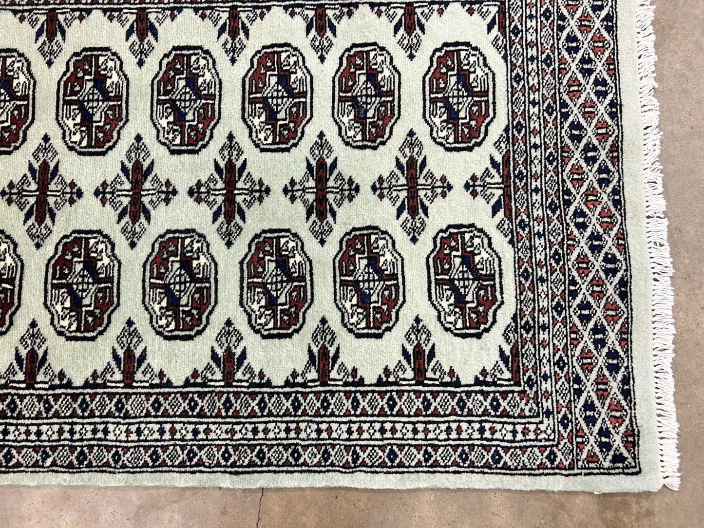 2'7"x4'2" Hand-Knotted 100% Wool Pile Bokhara Rug