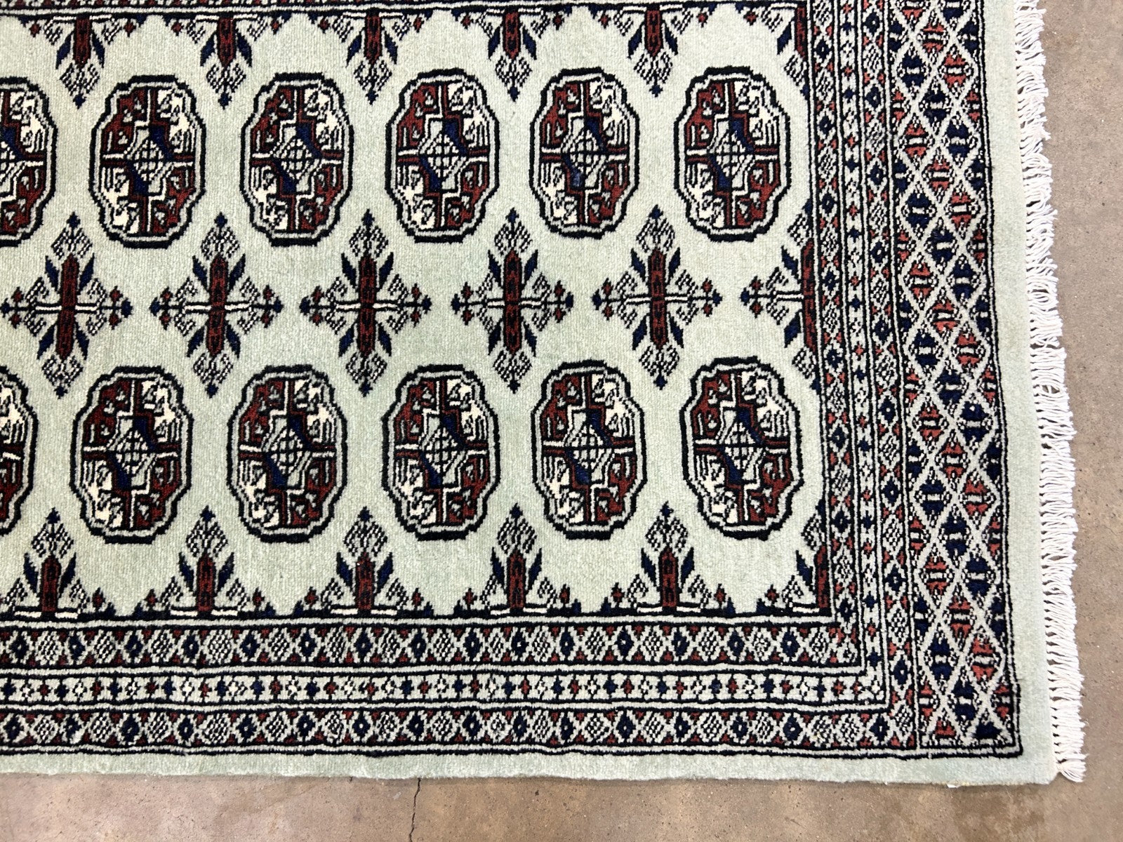 2'7"x4'2" Hand-Knotted 100% Wool Pile Bokhara Rug