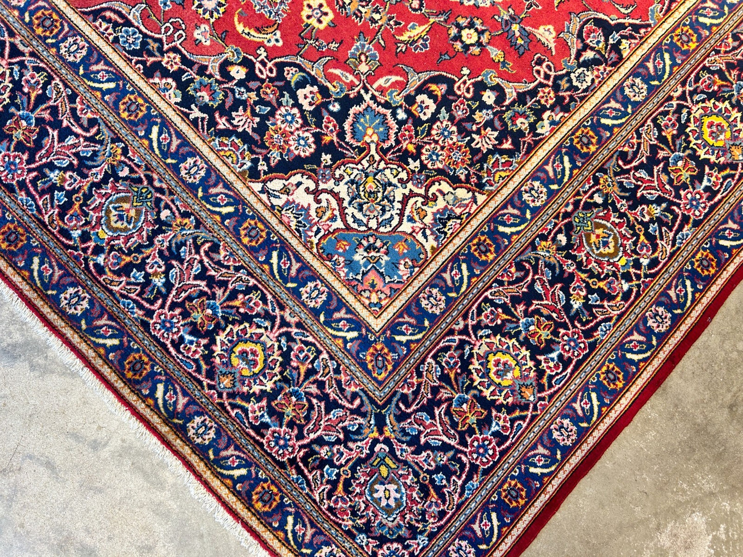 8'11"x12'4" Hand-Knotted 100% Wool Pile Kashane Rug