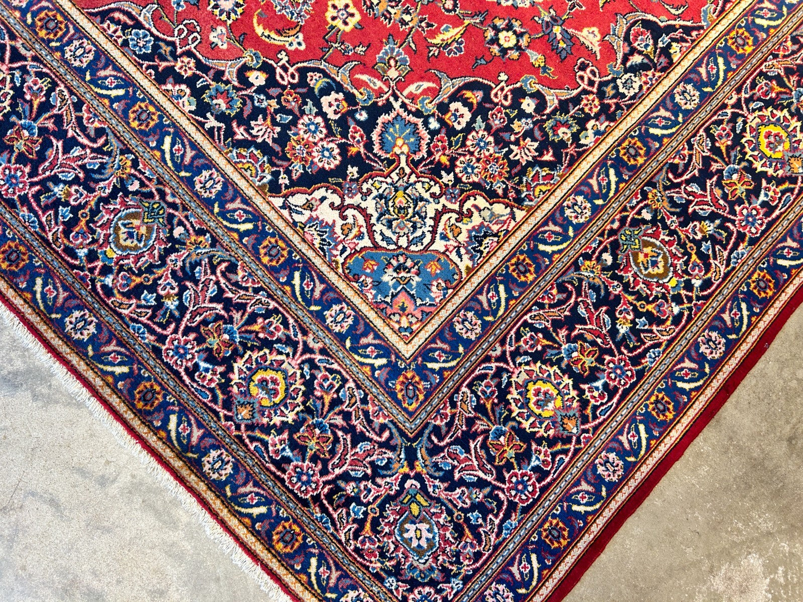 8'11"x12'4" Hand-Knotted 100% Wool Pile Kashane Rug