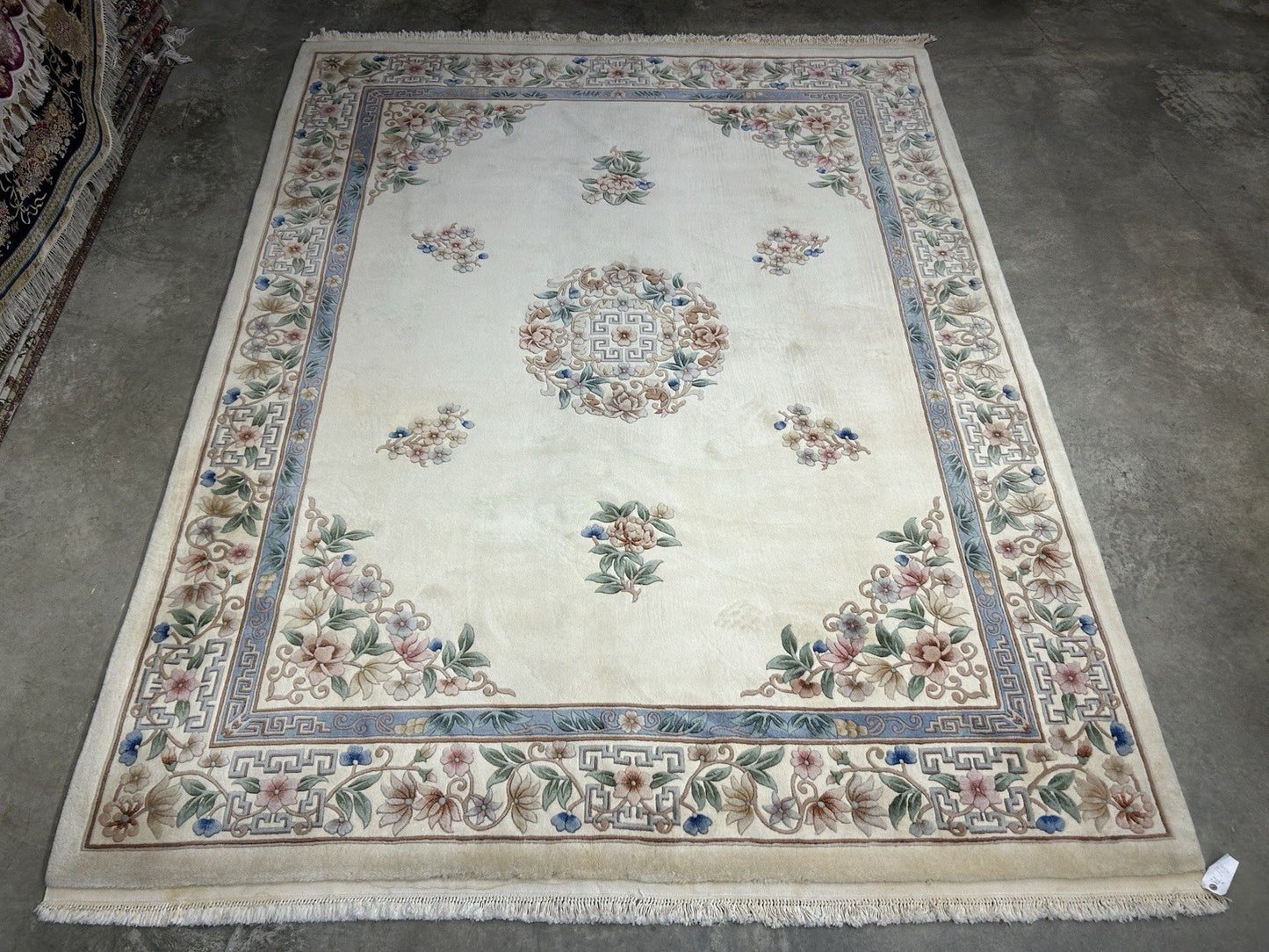 7’10”x10’1” Hand-Knotted 100% Wool Pile Oriental Area Rug - Carpet